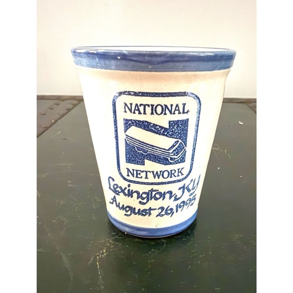 Louisville Stoneware Coffee Cup 1995 Ad for National Network Kentucky Mug